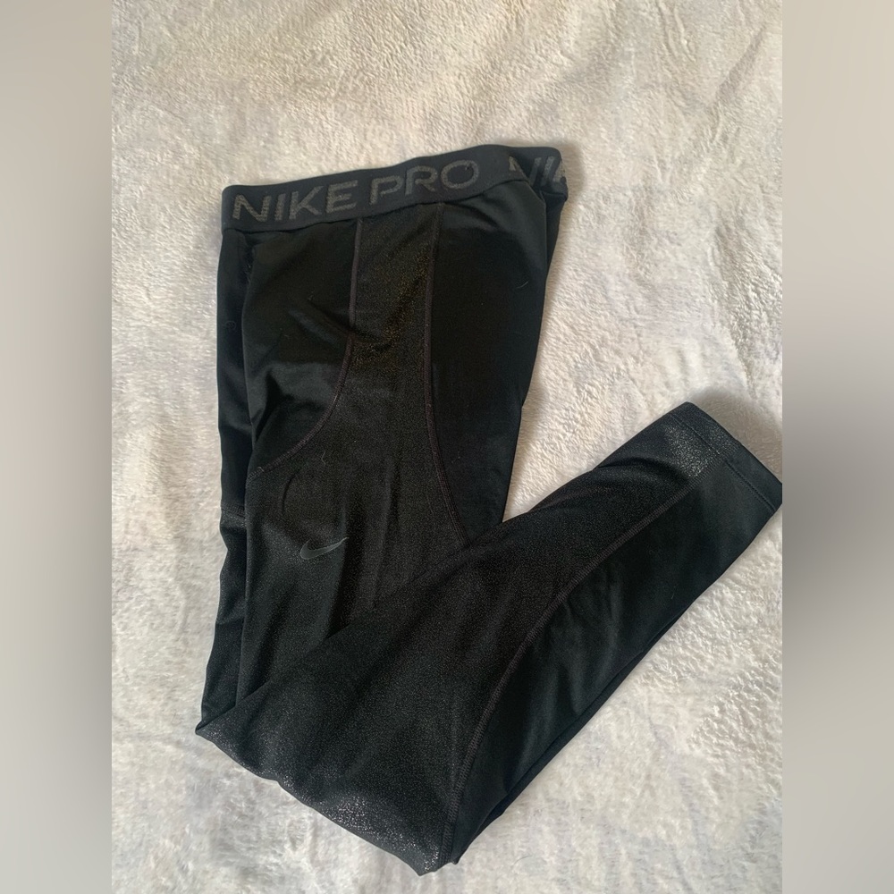Nike pro full length sparkle leggings size small